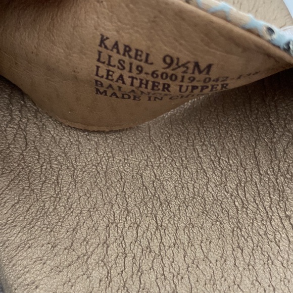 Lucca Lane Karel Leather Snake Print Platform Ankle Strap Sandals - Picture 11 of 11